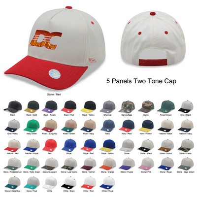 5 Panels Two Tone Snapback Cap