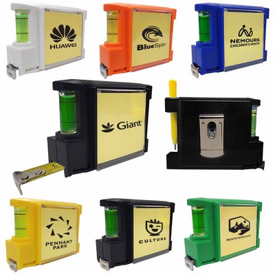 10' Large Measuring Tape With Level